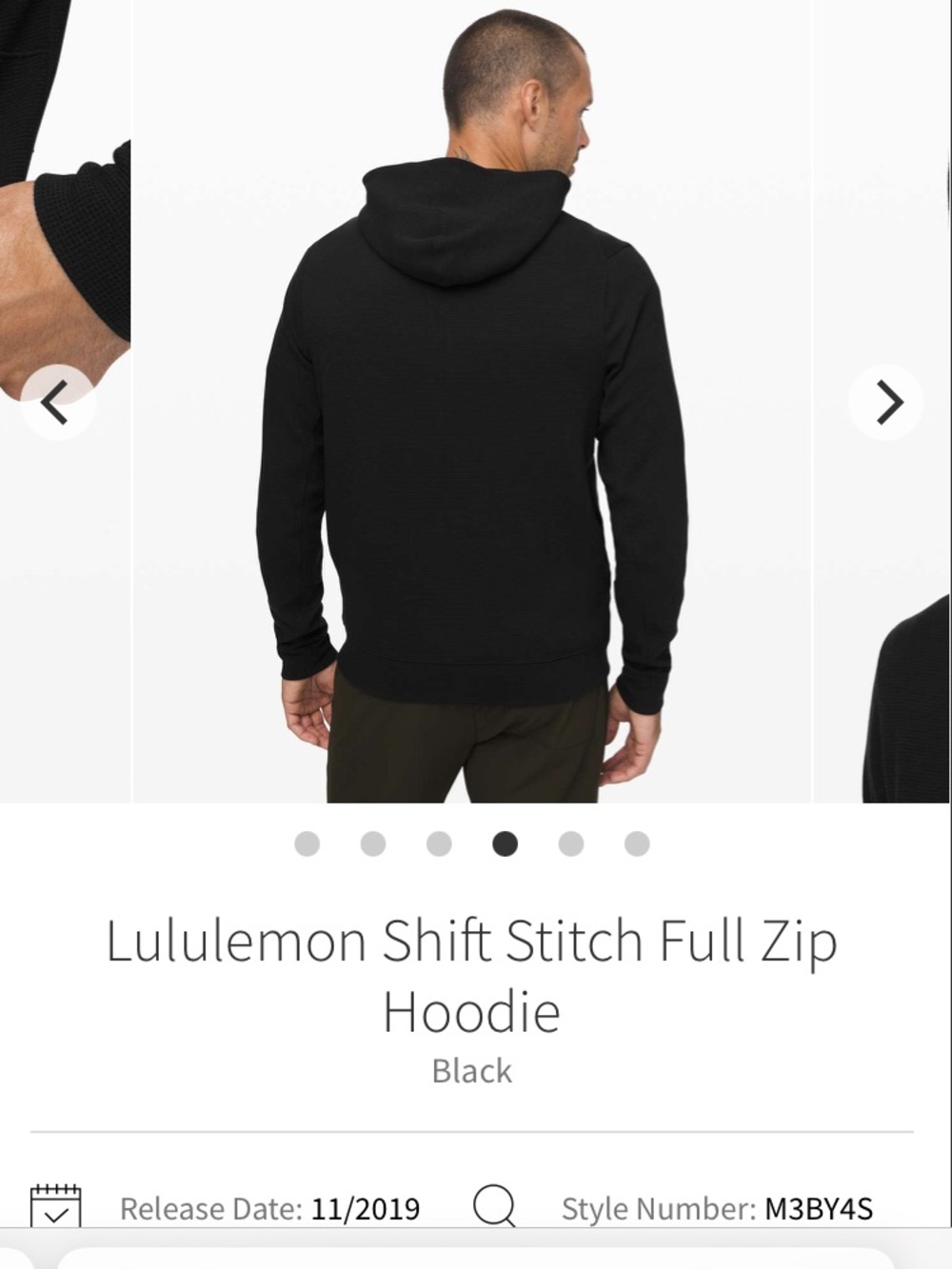 🎁Free with 50$ purchase lululemon mens waffle ZipUp Hoodie training Jacket black - Picture 3 of 11